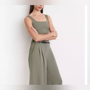 LOFT Verso Sage Green Scoop Neck Bodysuit